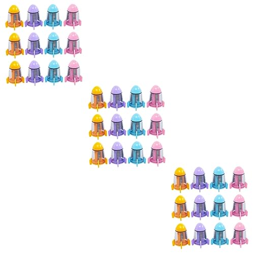 jojofuny 3 Sätze Raketenspitzer Vorschulkind Bleistifte Für Bleistiftspitzer Kleinkind Rosa Haushalt Handschärfer Accessoire Entzückender Handspitzer Plastik 12 Stücke * 3 von jojofuny