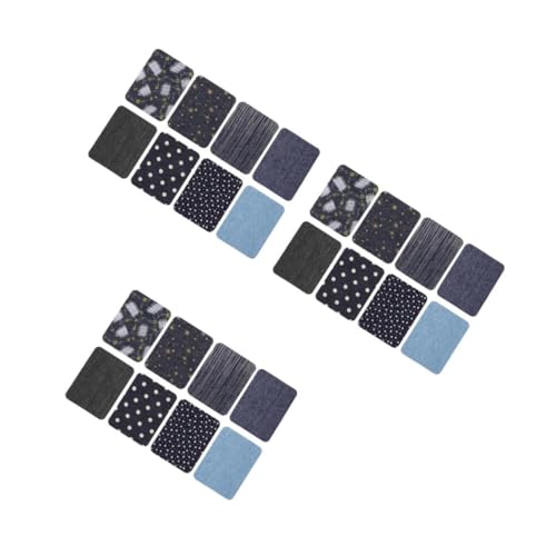 jojofuny 3 Sätze Rechteckige Bügelflicken Für Diy Nähprojekte Hochwertige Applikationen Zur Verschönerung Von Kleidung Taschen Und Mehr 8 Stücke * 3 von jojofuny