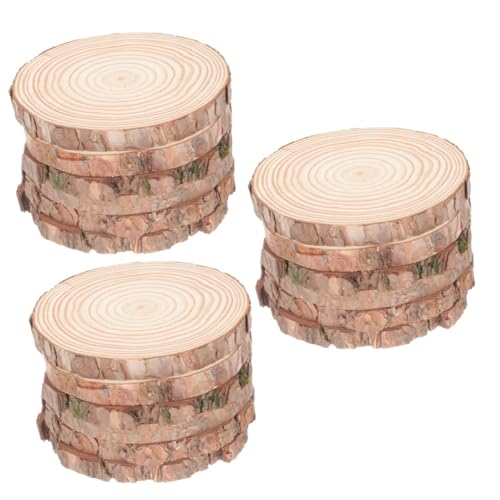 jojofuny 3 Sätze Runde Holzscheiben Unbehandelte Holzscheiben Für Bastelarbeiten Für Diy Untersetzer Und Kinderprojekte 6 Stück * 3 von jojofuny