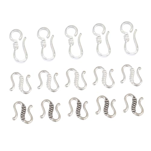 jojofuny 3 Sätze S Haken Verschlüsse Mit Silberbeschichtung Armband Zubehör Für Individuelles Schmuckdesign Langlebig Und Rostfrei Für Diy Projekte Und 40 Stück * 3 von jojofuny