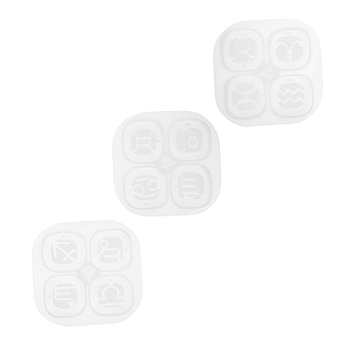 jojofuny 3 Sätze Silikonformen Für Diy Schmuck Gießformen Flexiblem Silikon Für Schlüsselanhänger Und Anhänger Für Kreative Bastelprojekte 3 Stücke * 3 von jojofuny