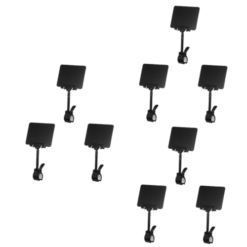 jojofuny 3 Sätze Supermarkt-werbemappe Stehen Einzelhandel Schild Tags Für Die Anzeige Gemüse Halter Für Ausstellungsständer Fruchtetikett Stand Party Black Abs-kunststoffclip 3 Stücke * 3 von jojofuny