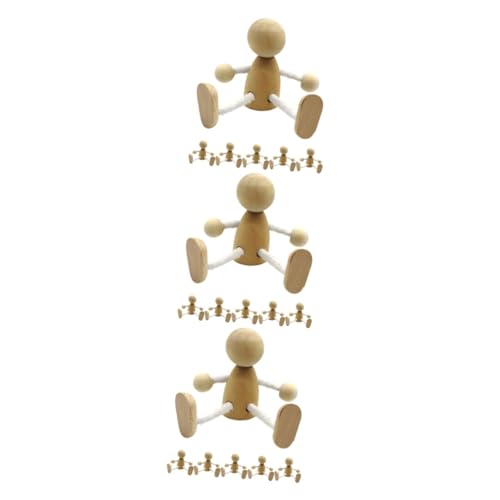 jojofuny 3 Sätze Teiliges Holzfiguren Zum Bemalen Diy Holzpuppen Für Gestaltung Pädagogisches Hand Augen Koordination Für Innenräume Und Dekoration 6 Stücke * 3 jojofuny 3 Sätze Teiliges Holzfiguren Zum Bemalen Diy Holzpuppen Für Gestaltung Pädagogisches Hand Augen Koordination Für Innenräume Und Dekoration 6 Stücke * 3 von jojofuny