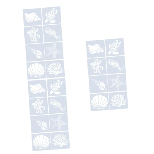 jojofuny 3 Sätze Teiliges Meerestiere Schablonen Set Aus Wiederverwendbare Malvorlagen Mit Hohlem Design Für Diy Kunst Scrapbooking Wanddekoration Und Kreative Tiermotive 16 Stück * 3 von jojofuny