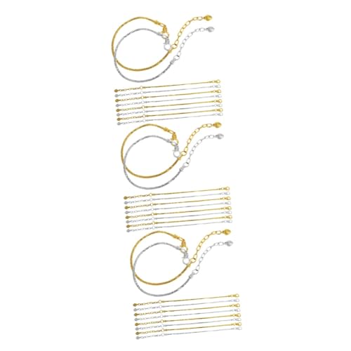 jojofuny 3 Sätze Teiliges Snake Chain Armband Für Stilvolle Diy Schmuckarmbänder Für Verschiedene Anlässe 10 Stück * 3 von jojofuny
