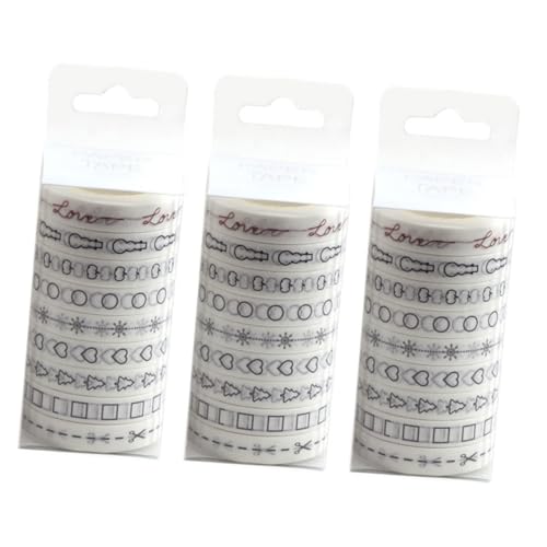 jojofuny 3 Sätze Teiliges Washi Tape Dekoratives Klebeband Für Diy Scrapbooking Und Journaling Einfach Zu Verwenden Transparentes Klebeband Für Projekte 9 Stück * 3 jojofuny 3 Sätze Teiliges Washi Tape Dekoratives Klebeband Für Diy Scrapbooking Und Journaling Einfach Zu Verwenden Transparentes Klebeband Für Projekte 9 Stück * 3 von jojofuny