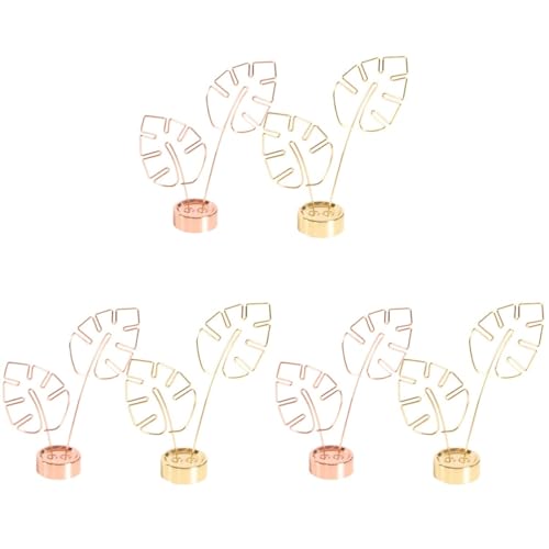 jojofuny 3 Sätze Tischkartenhalter Aus Mit Stabilem Design Dekorative Foto Clip Halter Für Notizen Und Karten Für Tischdekoration Und Veranstaltungen Roségold Gold 2 Stücke * 3 von jojofuny