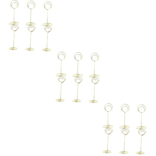 jojofuny 3 Sätze Tischkartenhalter Teilig Goldene Memo Clips Für Tischnummern Fotos Und Notizen Für Hochzeiten Und Feierlichkeiten Und Leicht Zu Verwenden 6 Stück * 3 von jojofuny