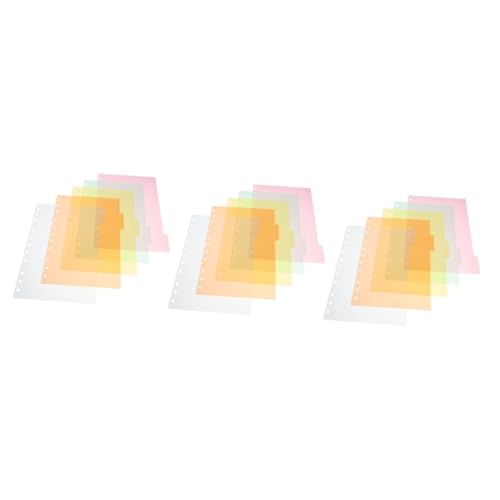 jojofuny 3 Sätze Transparente Bindertrennblätter Mit Beschreibbaren Klassifikationstags Zur Organisation Von Notizbüchern Und Aktenordnern Format Vielseitig Einsetzbar 5 Blätter * 3 von jojofuny