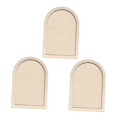 jojofuny 3 Sätze Unbehandelte Holz Puzzle Chips Diy Blanko Ornament für Graffiti Zubehör Türanhänger Holzhandwerk für Partys und Dekorationen von jojofuny
