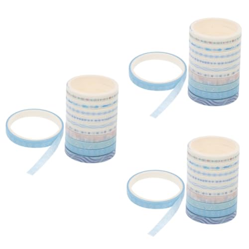 jojofuny 3 Sätze Vintage Muster Washi Tape Set Dekoratives Klebeband Für Diy Handwerk Scrapbooking Und Journaling Leicht Ablösbar Ohne Rückstände 30 Rollen * 3 von jojofuny