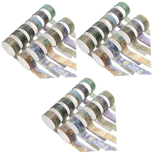 jojofuny 3 Sätze Washi Tape Goldenes Muster Klebeband Für Scrapbooking Tagebuch Und Diy Dekoration Ästhetische Papier Tapes Für Kreative Projekte 12 Rollen * 3 von jojofuny