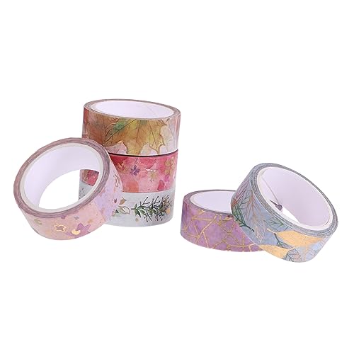 jojofuny 3 Sätze Washi-tape-aufkleber Klebeband Zum Basteln Dekorband Weißes Band Herstellung Dekorativ Klebrig Kunstband Scrapbooking Diy-projektband Bastelband Papier 6 Rollen * 3 von jojofuny