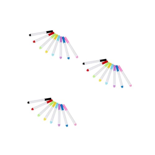 jojofuny 3 Sätze Whiteboard-stift Kinderkreide Kleinkinder Löschbare Stifte Farbig Farbe Löschbare Markierungen Whiteboard-marker Trocken Abwischbar Plastik 8 Stücke * 3 von jojofuny