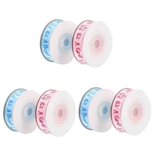 jojofuny 3 Sätze Yards Satinband Für Babyparty Und Gender Reveal Geschenkband Für Dekorationen Und Bastelprojekte 2 Rollen * 3 von jojofuny