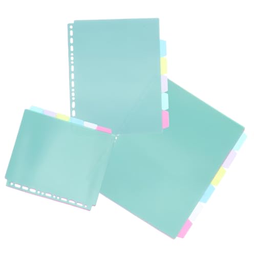 jojofuny 3 Sets Ordner Teiler Schulmarker Ordner Register Notizblock Teiler Extra Breite Teiler Notizbuch Teiler Trennblätter Notizblock Teiler Akten Teiler Büro Register Teiler von jojofuny