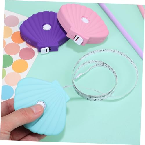 jojofuny 3 Stk. Weiches Flexibles Körpermaßband in Rosa Lila und Hellblau Präzises Maßband für Kleidung Nähen und DIY Langlebiges Vielseitiges Maßband für Körper Kurvenmessungen von jojofuny