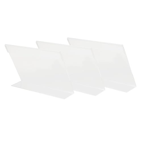 jojofuny 3 Stück Acryl Preisschildhalter Förmig Transparent Stabil Vielseitig für Einzelhandel Supermarkt Büro Werbung und Produktpräsentation von jojofuny