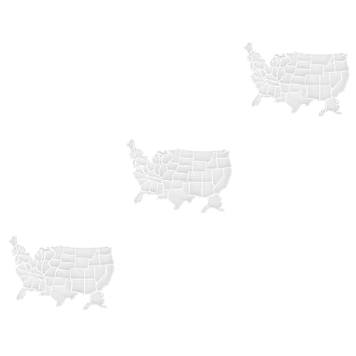 jojofuny 3 Stück Diy Amerika Karten Puzzle Gießform Transparente Silikonform für Kreative Bastelprojekte für Handgemachte Puzzle und jojofuny 3 Stück Diy Amerika Karten Puzzle Gießform Transparente Silikonform für Kreative Bastelprojekte für Handgemachte Puzzle und von jojofuny