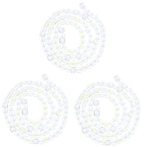 jojofuny 3 Stück Diy Glaswürfelperlen für Schmuckherstellung Quadratische Kristallperlen Importierter Farbvielfalt Armbänder pro Strang von jojofuny