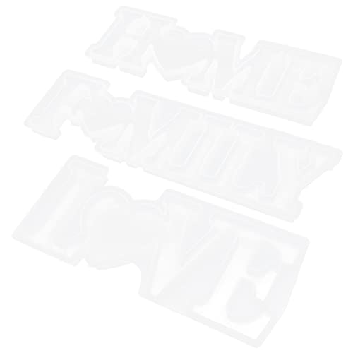 jojofuny 3 Stück Diy Silikonformen für Home Family und Love Teiliges Epoxidharz Mold für Kreative Dekoration für Persönliche und Heimdekoration Wiederverwendbar und Leicht zu Reinigen von jojofuny