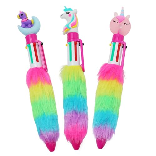 jojofuny 3 Stück Einhorn Plüsch Kugelschreiber Bunte Druckkugelschreiber für Mehrfarbige Stifte Schreiben für Schulbedarf und Kreative Projekte Geschenkidee für Mädchen jojofuny 3 Stück Einhorn Plüsch Kugelschreiber Bunte Druckkugelschreiber für Mehrfarbige Stifte Schreiben für Schulbedarf und Kreative Projekte Geschenkidee für Mädchen von jojofuny