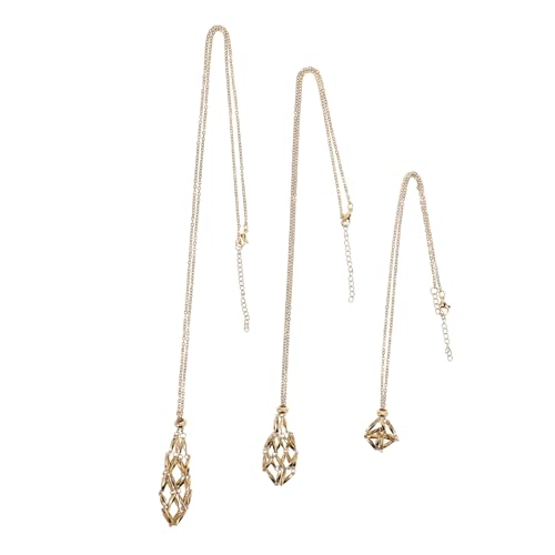 jojofuny 3 Stück Fischernetz Käfig Anhänger Halskette Verstellbarer Kristallhalter für DIY Schmuck Leerer Quarzstein Halter Handgefertigte Netzstruktur für Damen und Herren jojofuny 3 Stück Fischernetz Käfig Anhänger Halskette Verstellbarer Kristallhalter für DIY Schmuck Leerer Quarzstein Halter Handgefertigte Netzstruktur für Damen und Herren von jojofuny