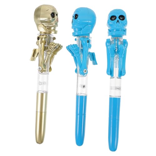 jojofuny 3 Stück Halloween Kugelschreiber mit Leuchtenden Kugelschreiberköpfen Kreative Kürbis Schädel Motive Lustige Schreibwaren für Schüler und Geschenkidee für Halloween jojofuny 3 Stück Halloween Kugelschreiber mit Leuchtenden Kugelschreiberköpfen Kreative Kürbis Schädel Motive Lustige Schreibwaren für Schüler und Geschenkidee für Halloween von jojofuny