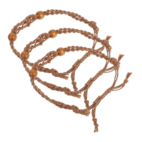 jojofuny 3 Stück Handgewebte Verstellbare Kordel für Charms Leerer Steinhalter mit Natürlichen Holzperlen Schmuckherstellung und Accessoires für Frauen jojofuny 3 Stück Handgewebte Verstellbare Kordel für Charms Leerer Steinhalter mit Natürlichen Holzperlen Schmuckherstellung und Accessoires für Frauen von jojofuny