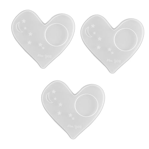 jojofuny 3 Stück Herzförmige Silikon Gießform für Diy Untersetzer Kreative Epoxidharzform für Bastelprojekte Einfach zu Reinigen für und Dekoration jojofuny 3 Stück Herzförmige Silikon Gießform für Diy Untersetzer Kreative Epoxidharzform für Bastelprojekte Einfach zu Reinigen für und Dekoration von jojofuny