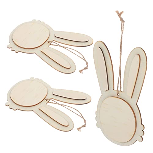 jojofuny 3 Stück Holz Hasen Anhänger Naturholz zum Bemalen DIY Osterdeko zum Aufhängen für Basteln mit Kindern und Heimdekoration jojofuny 3 Stück Holz Hasen Anhänger Naturholz zum Bemalen DIY Osterdeko zum Aufhängen für Basteln mit Kindern und Heimdekoration von jojofuny