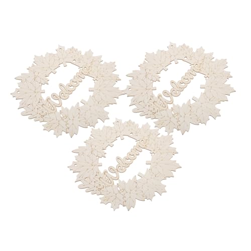 jojofuny 3 Stück Holzanhänger Weihnachtsdeko Unlackierte Ahornblatt Holzkränze mit Aufhängeschnur für DIY Malprojekte und Festliche Bastelarbeiten jojofuny 3 Stück Holzanhänger Weihnachtsdeko Unlackierte Ahornblatt Holzkränze mit Aufhängeschnur für DIY Malprojekte und Festliche Bastelarbeiten von jojofuny