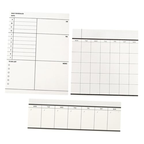 jojofuny 3 Stück Multifunktionsnotierpads Kellner arbeiten Notizpolster spiralblock Notizbuch LED tragbarer Planer-Notizblock Haushaltsplaner Notizblock Memo -Pads Erinnerungsnotiz Papier von jojofuny