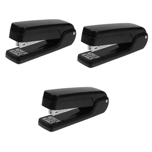 jojofuny 3 Stück Rotationshefter süße Bürovorräte Desktop Hochleistungshefter für den Schreibtisch Hefter fürs Büro tragbare Hefter Kleinhefter für den Haushalt Metall Black von jojofuny