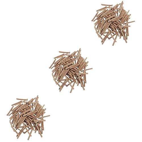 jojofuny 3 Stück Runde Holzstäbchen Diy Bastelmaterial für Projekte Natürliche Holzstäbe für Modellbau Handwerk und Holzspielzeug von jojofuny