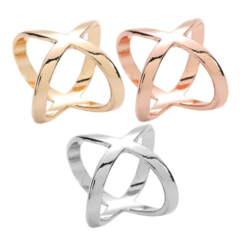 jojofuny 3 Stück Schalschnalle Kleidungsschal-Clip Schalwickel für Damen für Frauen Gold seidig Schalringe für Damenbekleidung Cardigan Clip Kleiderring Schal Ring Legierung von jojofuny