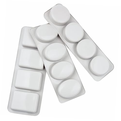 jojofuny 3 Stück Seifenform Herstellung Oval Handwerk Silikonformen Für Seifen Diy -seifenschimmelpilzform Silikonseife Formen Kieselgel Zufällige Farbe von jojofuny