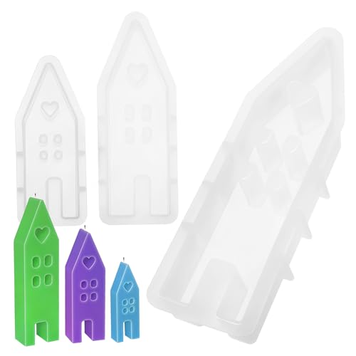 jojofuny 3 Stück Silikon Kerzenformen Haus Teiliges in Verschiedenen Langlebig und Vielseitig für Kerzen Seifen Einfach zu Verwenden und Entformen für DIY Wachs Gießformen jojofuny 3 Stück Silikon Kerzenformen Haus Teiliges in Verschiedenen Langlebig und Vielseitig für Kerzen Seifen Einfach zu Verwenden und Entformen für DIY Wachs Gießformen von jojofuny