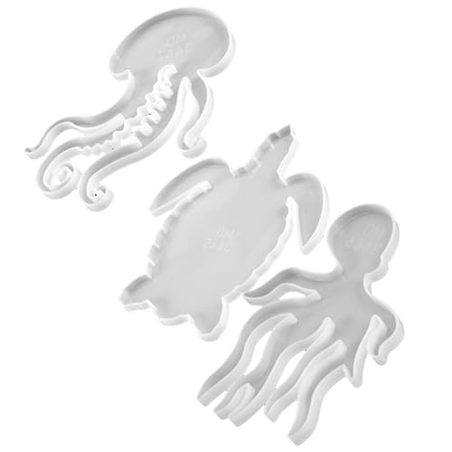 jojofuny 3 Stück Silikonform für Epoxidharz Gießen Meeresbewohner Formen mit Oktopus Delfin Schildkröte für DIY Dekoration Langlebig Flexibel und Waschbar jojofuny 3 Stück Silikonform für Epoxidharz Gießen Meeresbewohner Formen mit Oktopus Delfin Schildkröte für DIY Dekoration Langlebig Flexibel und Waschbar von jojofuny