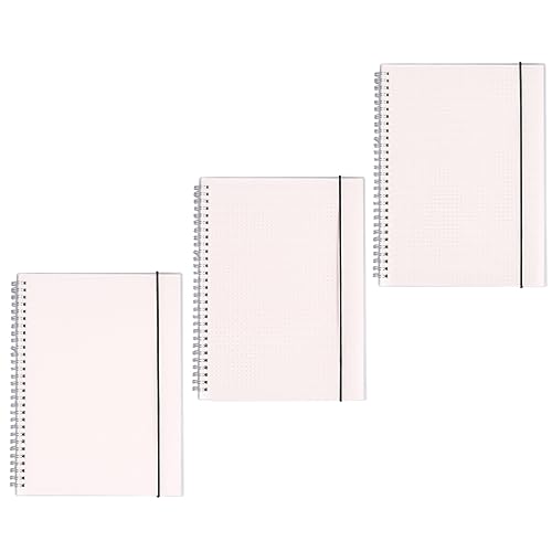 jojofuny 3 Stück Spiralnotizbuch Mattiertes Transparentes Design für Schüler Tagebuch Reisejournal Blanko Punkt und Karomuster Notizbuch für Notizen DIY und Erinnerungen von jojofuny
