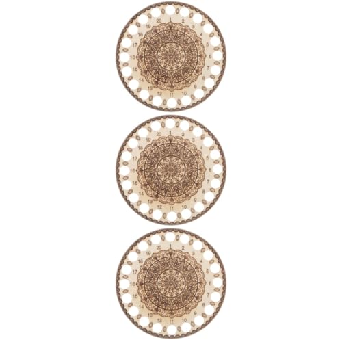 jojofuny 3 Stück Stickgarn Organizer Holz Wunderschöne Winding Plate für Kreative Bastelprojekte Verhindert Verwicklungen Kompakte Aufbewahrung für Stickerei und Diy von jojofuny