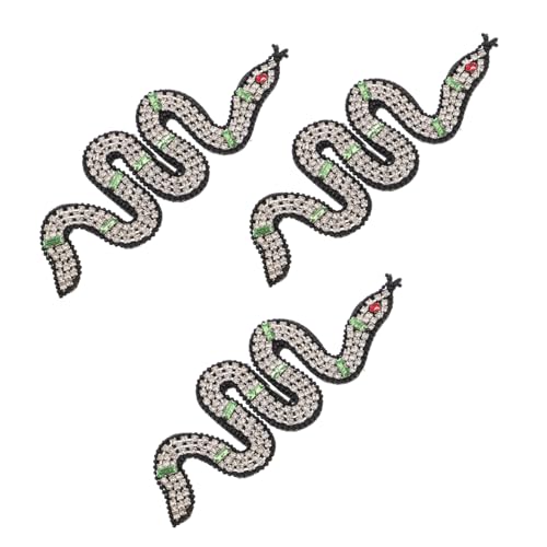 jojofuny 3 Stück Teiliges Bestickter Perlen-schlangen-patches Langlebige Nähapplikationen mit Strasssteinen für Rucksäcke Hüte Kleidung Diy-modeaccessoires Kreative Stoffdekoration jojofuny 3 Stück Teiliges Bestickter Perlen-schlangen-patches Langlebige Nähapplikationen mit Strasssteinen für Rucksäcke Hüte Kleidung Diy-modeaccessoires Kreative Stoffdekoration von jojofuny