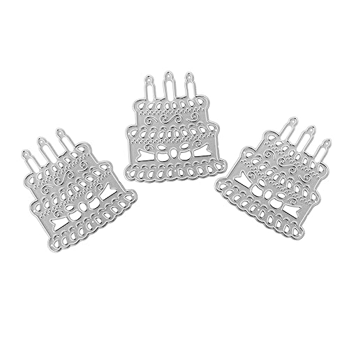 jojofuny 3 Stück Teiliges Geburtstagskuchen Stanzschablonen Metall Stanzformen für Kartenherstellung Diy Bastelbedarf für Projekte jojofuny 3 Stück Teiliges Geburtstagskuchen Stanzschablonen Metall Stanzformen für Kartenherstellung Diy Bastelbedarf für Projekte von jojofuny