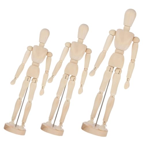 jojofuny 3 Stück Teiliges Holz Gelenkfigur Modell für Künstler Flexibles Mannequin zum Zeichnen Tischdekoration Bastelarbeiten für Projekte und Kinderzeichnungen jojofuny 3 Stück Teiliges Holz Gelenkfigur Modell für Künstler Flexibles Mannequin zum Zeichnen Tischdekoration Bastelarbeiten für Projekte und Kinderzeichnungen von jojofuny
