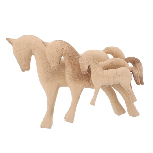 jojofuny 3 Stück Teiliges Holzpferd-figurenset Unvollendete DIY Holzpferd-ornamente zum Bemalen Klassische Holzstatue Vielseitige Tierdekoration für Kreative Bastelprojekte Weihnachts von jojofuny