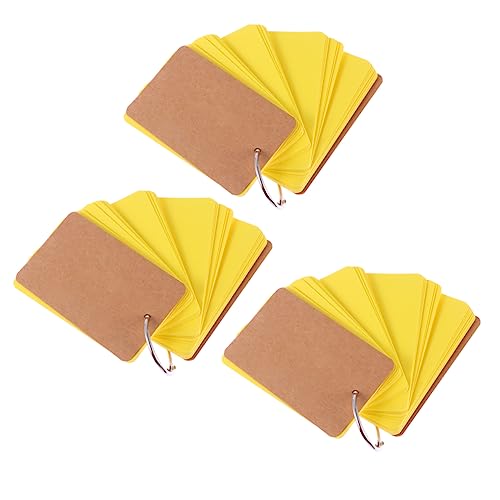 jojofuny 3 Stück Teiliges Leere Notizblöcke mit Ringbindung Tragbare Memo Pads für Schule Zuhause Gelbe Kreative Notizkarten zur Einfachen Verwendung jojofuny 3 Stück Teiliges Leere Notizblöcke mit Ringbindung Tragbare Memo Pads für Schule Zuhause Gelbe Kreative Notizkarten zur Einfachen Verwendung von jojofuny