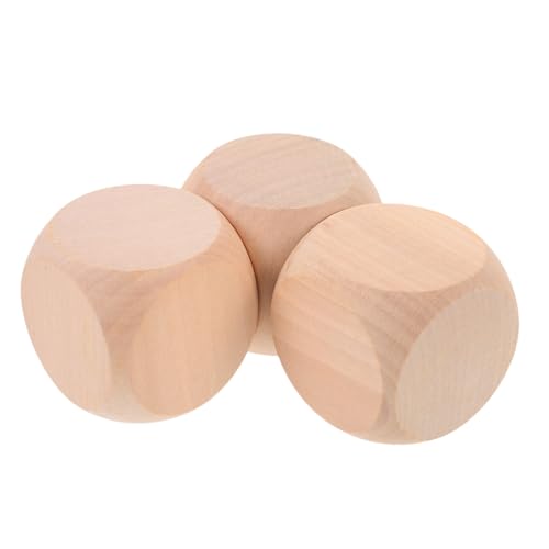 jojofuny 3 Stück Teiliges Unvollendete Holz Würfel Naturbelassene DIY Bastelwürfel Glatte Oberfläche zum Bemalen Ausgewogen Rollende Holzklötze für Spiele und Partygestaltung jojofuny 3 Stück Teiliges Unvollendete Holz Würfel Naturbelassene DIY Bastelwürfel Glatte Oberfläche zum Bemalen Ausgewogen Rollende Holzklötze für Spiele und Partygestaltung von jojofuny