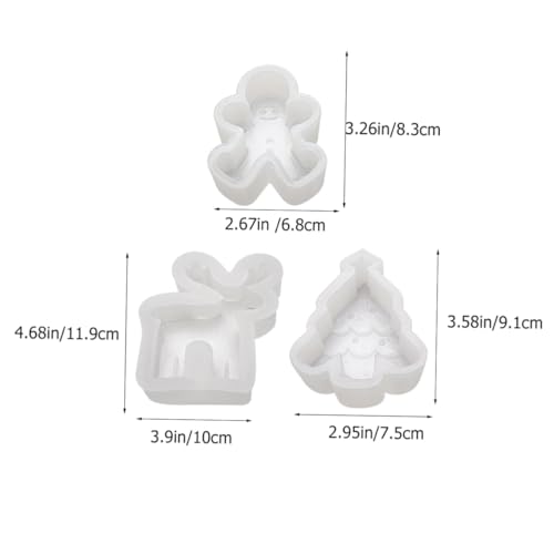 jojofuny 3 Stück Teiliges Weihnachts Silikon Kerzenform Flexible Antihaftbeschichtete Gießformen für DIY Duftkerzen Lebkuchenmann Weihnachtsbaum Rentier Motive Langlebig und Einfach zu jojofuny 3 Stück Teiliges Weihnachts Silikon Kerzenform Flexible Antihaftbeschichtete Gießformen für DIY Duftkerzen Lebkuchenmann Weihnachtsbaum Rentier Motive Langlebig und Einfach zu von jojofuny