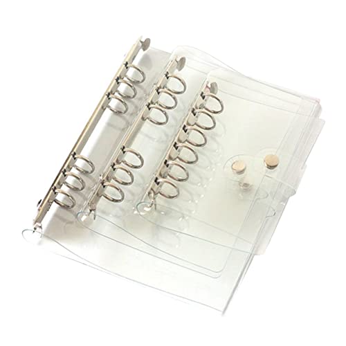 jojofuny 3 Stück Transparente PVC Loose Leaf Hüllen Teilig Ringbuchhüllen für Langlebige Schnellhefter mit Elastischem Verschluss Leichter Organizer für Schule und Büro von jojofuny