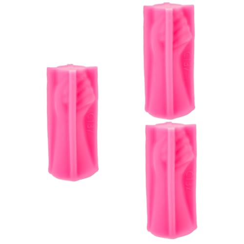 jojofuny 3 Stück Vase -Halter -Form einfach drinnen geformt klein Pflanzer Schimmel Schminkpinsel epoxidharz formen Desktop-Deko-DIY-Form Silikongussform Kieselgel Rosa von jojofuny